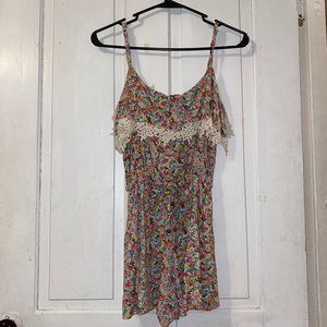 Floral print romper